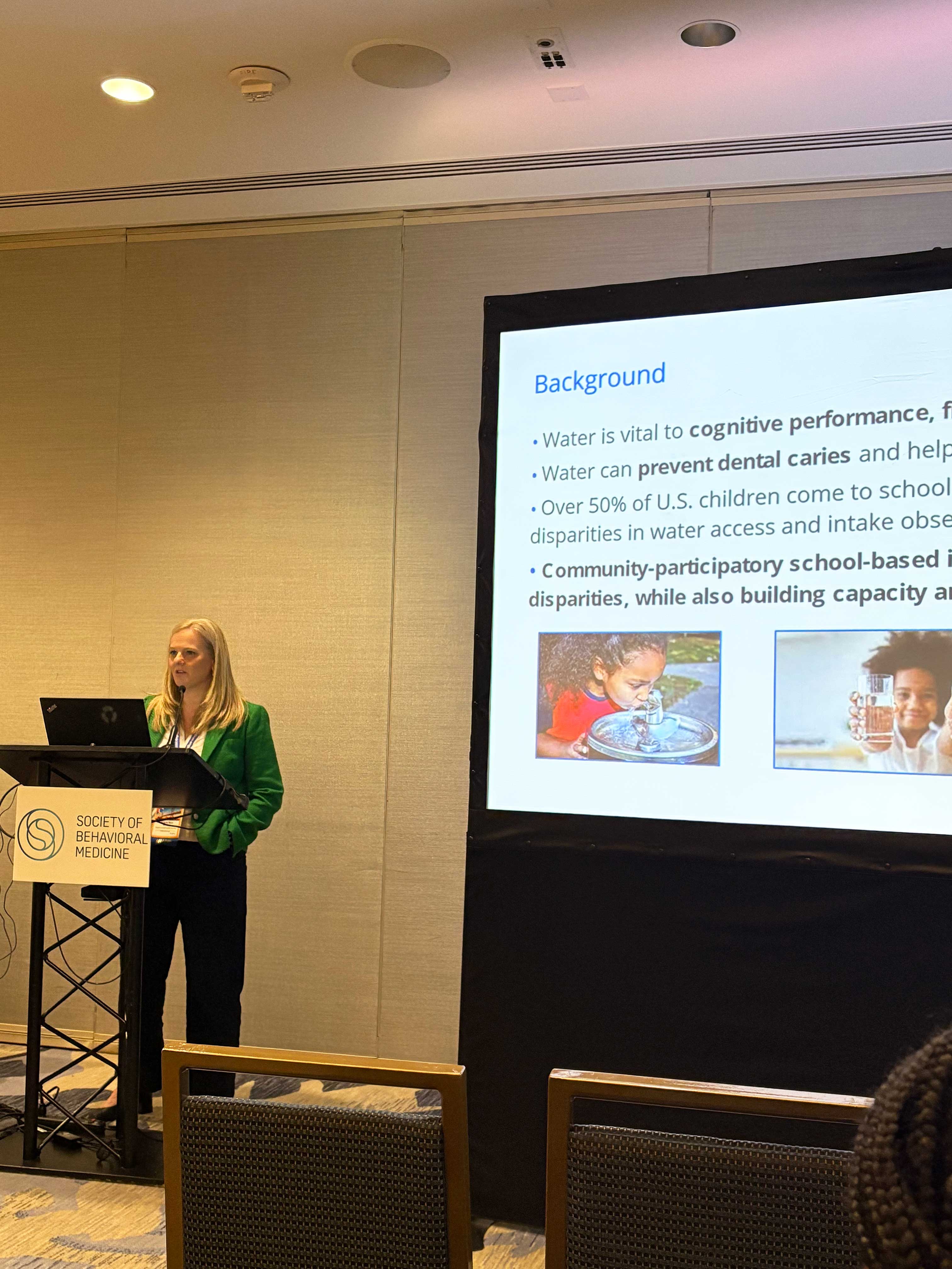 Photo of Dr. Melanie Bean at the Society of Behavioral Medicine’s 46th Annual Meeting & Scientific Sessions in San Francisco, CA